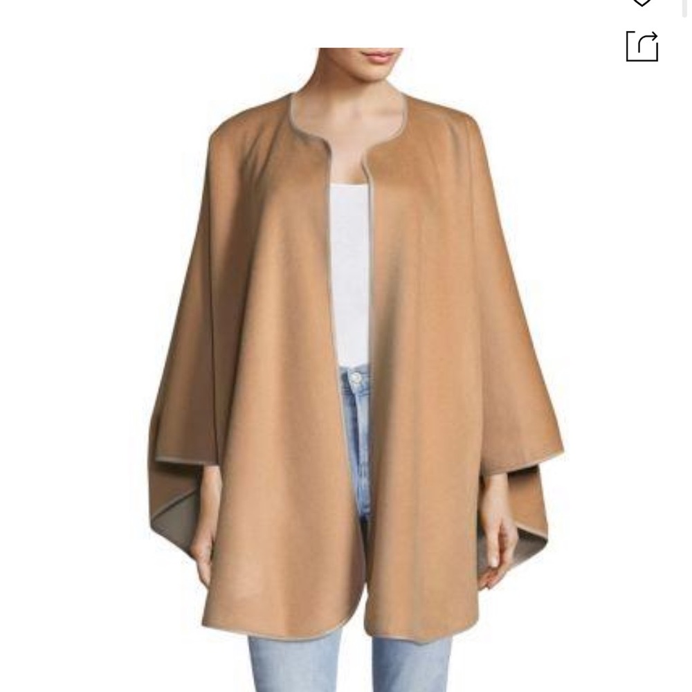 Belle Fare Double Faced Cashmere Cape